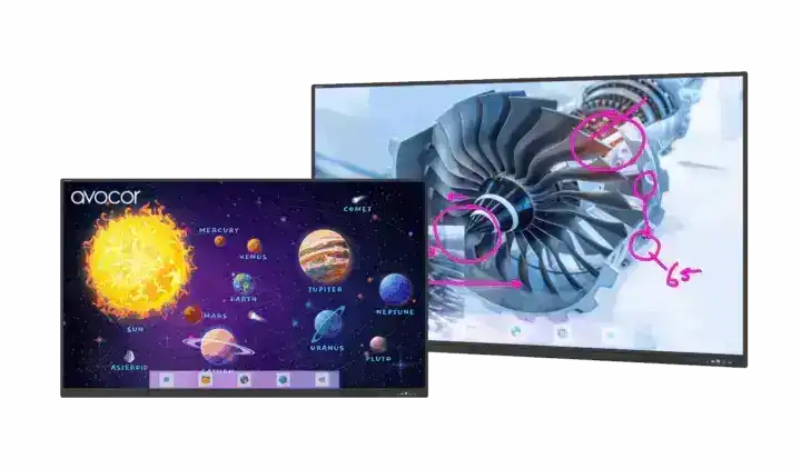 Avocor S Series AVS-7510E 75" UHD 4K Touchscreen Commercial Monitor Interactive Displays Avocor