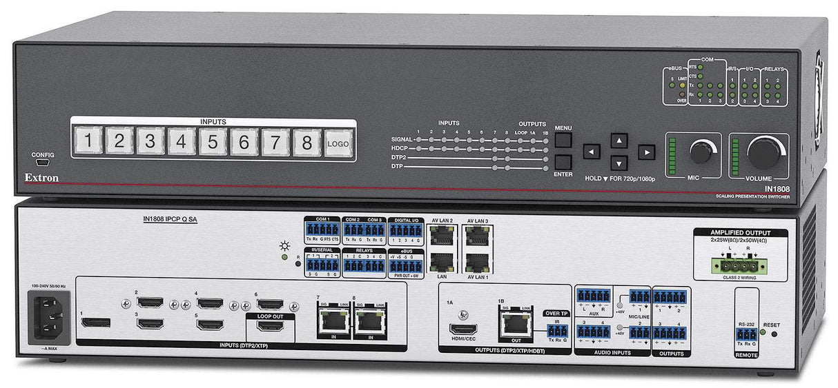 Extron IN1808 Series Eight Input 4K/60 Seamless Presentation Switchers