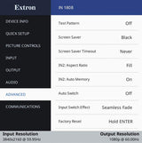 Extron IN1808 Series Eight Input 4K/60 Seamless Presentation Switchers