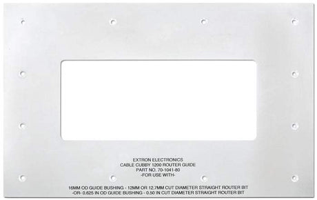 Extron Installation Routing Templates For Cable Cubby and TouchLink Enclosures - Creation Networks