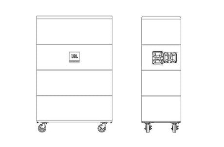 JBL VTX M-Series VTX-V25-VT-CVR Vertical Transport Padded Cover - Creation Networks
