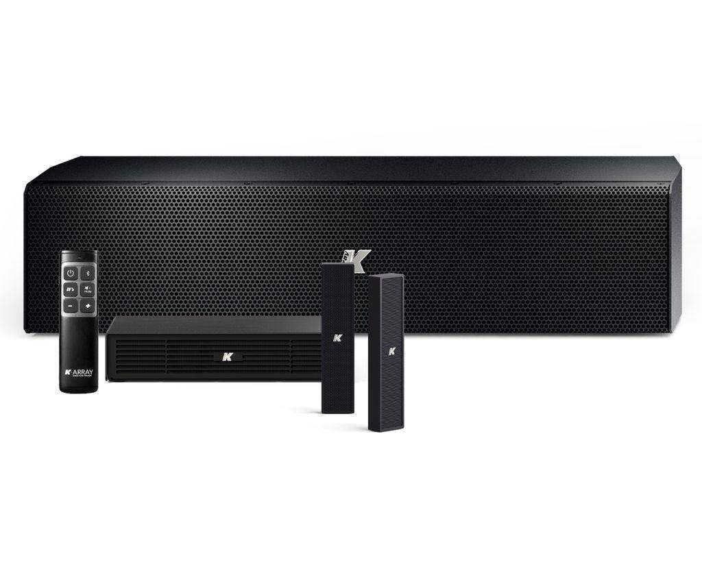 K-Array Azimut KAMUT2L II Professional sound system composed of 2 KZ14 I + 1 KU44-2 + 1 KA02 I+ 1 K-REMUCTRL (Black) - Creation Networks