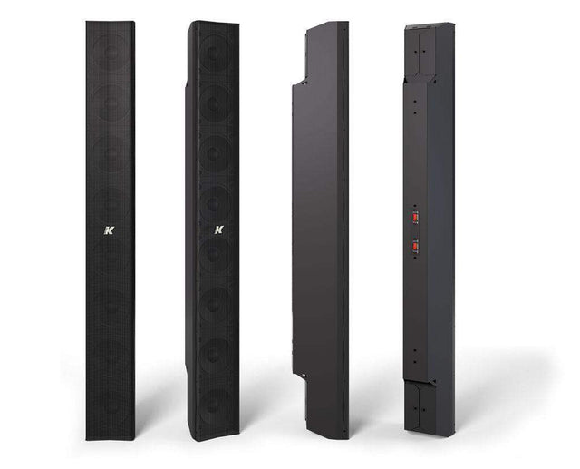 K-Array Kayman KY102 100cm-long, variable beam stainless steel line array element with 8x4" cones (connecting hardware NOT included, Black) - Creation Networks