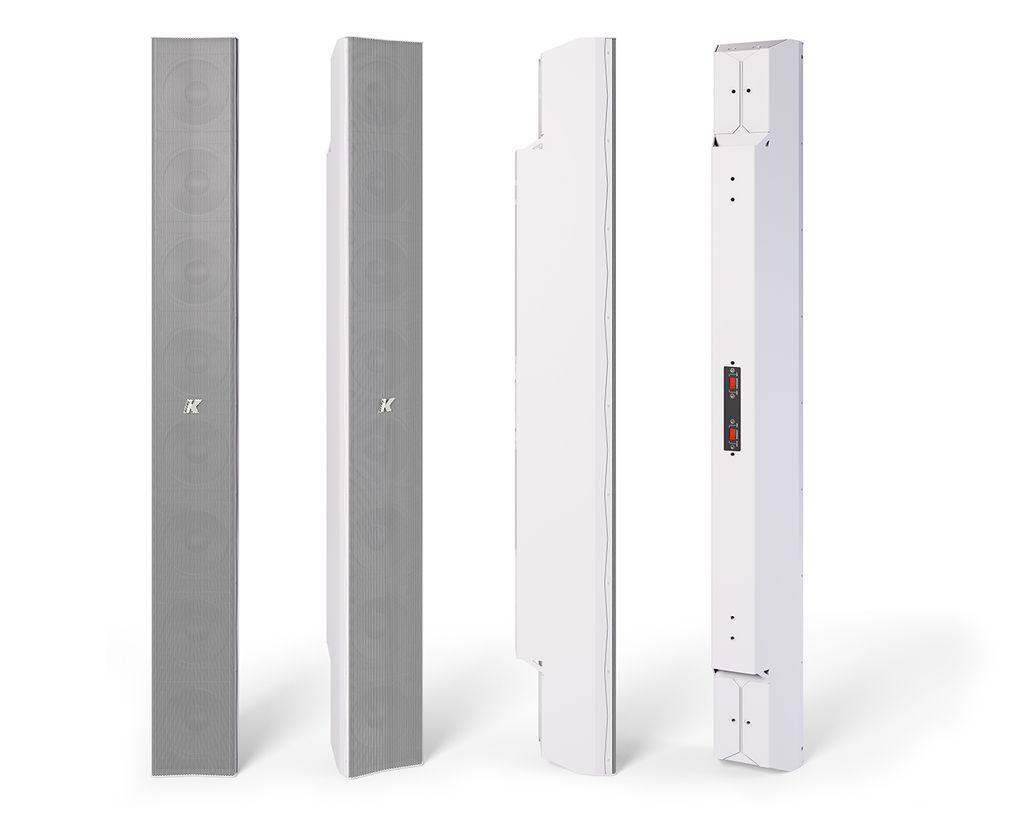 K-Array Kayman KY102W 100cm-long, variable beam stainless steel line array element with 8x4" cones (connecting hardware NOT included, White) - Creation Networks