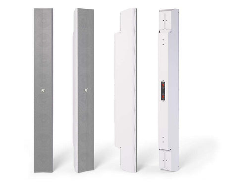 K-Array Kayman KY102W 100cm-long, variable beam stainless steel line array element with 8x4" cones (connecting hardware NOT included, White) - Creation Networks