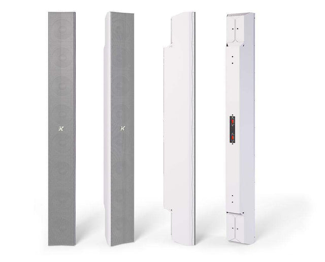K-Array Kayman KY102W 100cm-long, variable beam stainless steel line array element with 8x4" cones (connecting hardware NOT included, White) - Creation Networks