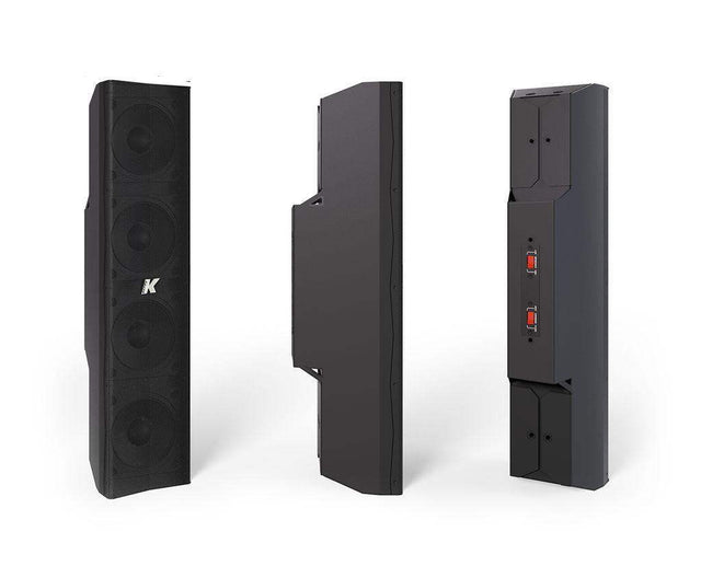 K-Array Kayman KY52 50cm-long, variable beam stainless steel line array element with 4x4" cones (connecting hardware NOT included, Black) - Creation Networks