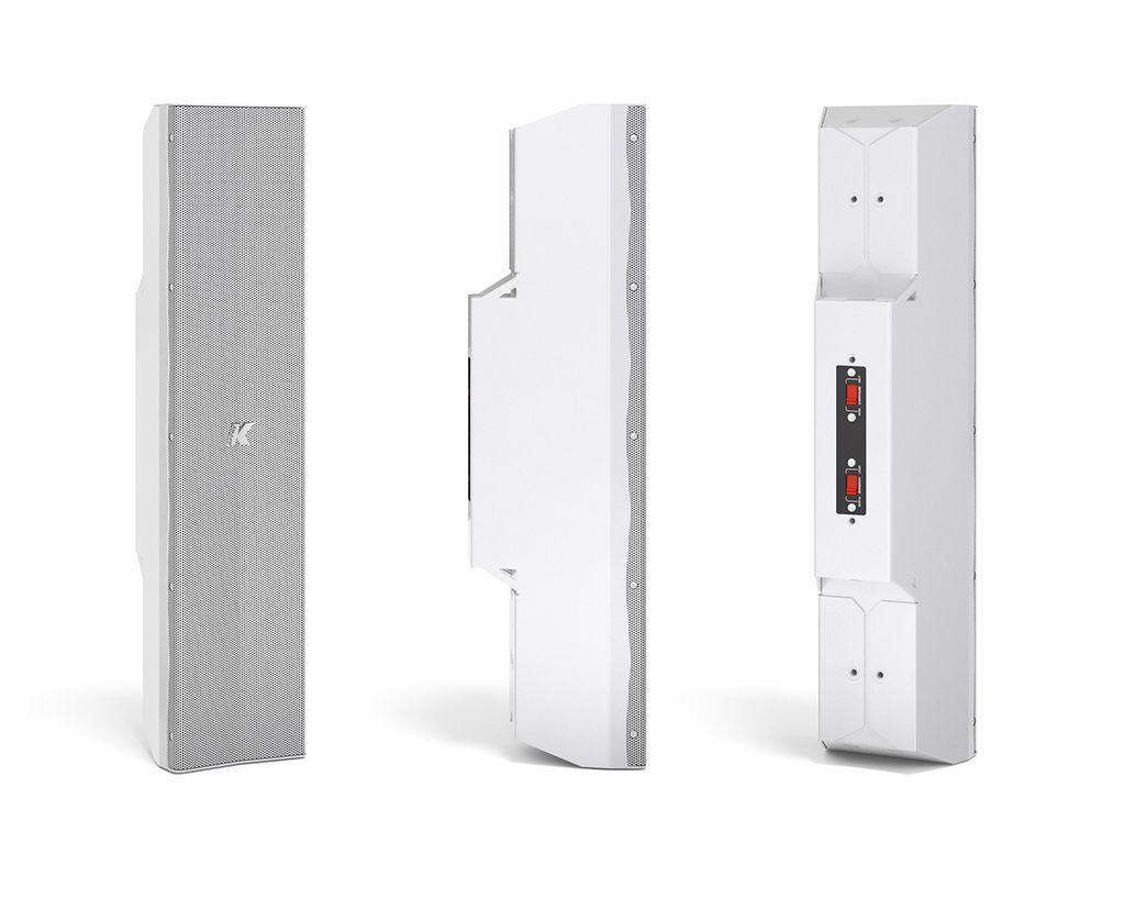 K-Array Kayman KY52W 50cm-long, variable beam stainless steel line array element with 4x4" cones (connecting hardware NOT included, White) - Creation Networks