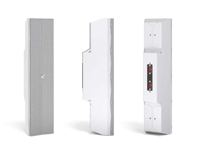 K-Array Kayman KY52W 50cm-long, variable beam stainless steel line array element with 4x4" cones (connecting hardware NOT included, White) - Creation Networks