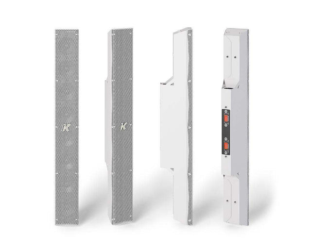 K-Array Kobra KK52W I 50cm-long, variable beam stainless steel line array element with 8x2" cones (connecting hardware NOT included, White) - Creation Networks