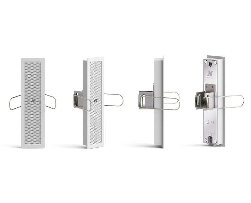 K-Array Lyzard KZ14RW I Ultra-mini, 10cm-long, aluminium line array speaker, in-wall mounting version (White) - Creation Networks