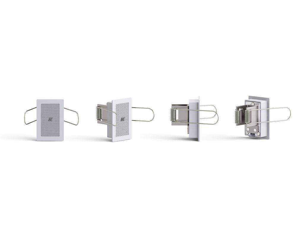 K-Array Lyzard KZ1RW I Ultra-mini, 4cm-long, aluminium point source speaker, in-wall mounting version (White) - Creation Networks