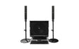 K-Array Pinnacle K-FOH2 Front of House monitoring system, including 2 KP52 I on stands and 1 KS2 I 18" active subwoofer, all conveniently integrated into a wheeled flight case - Creation Networks