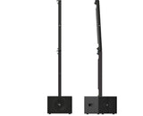 K-Array Pinnacle KR102 II Powered stereo system composed of 1 KS1 I + 1 KS1P I + 2 KK102 I + mounting hardware (Black) - Creation Networks