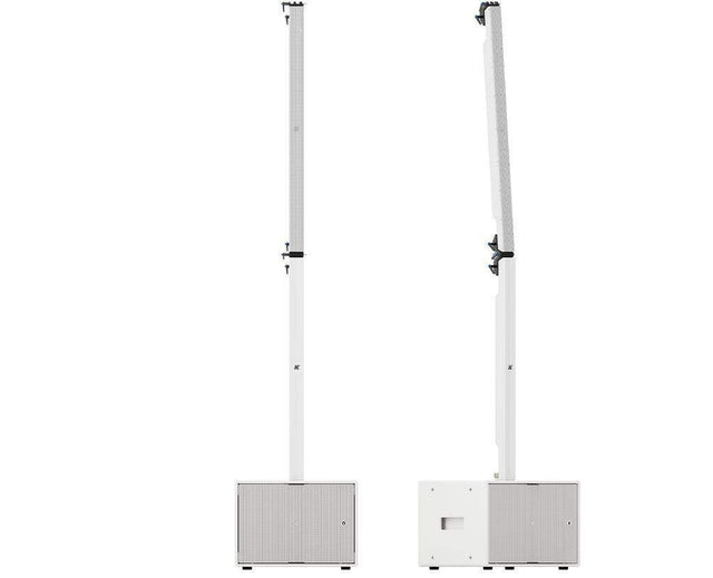 K-Array Pinnacle KR102W II Powered stereo system composed of 1 KS1 I + 1 KS1P I + 2 KK102 I + mounting hardware (White) - Creation Networks