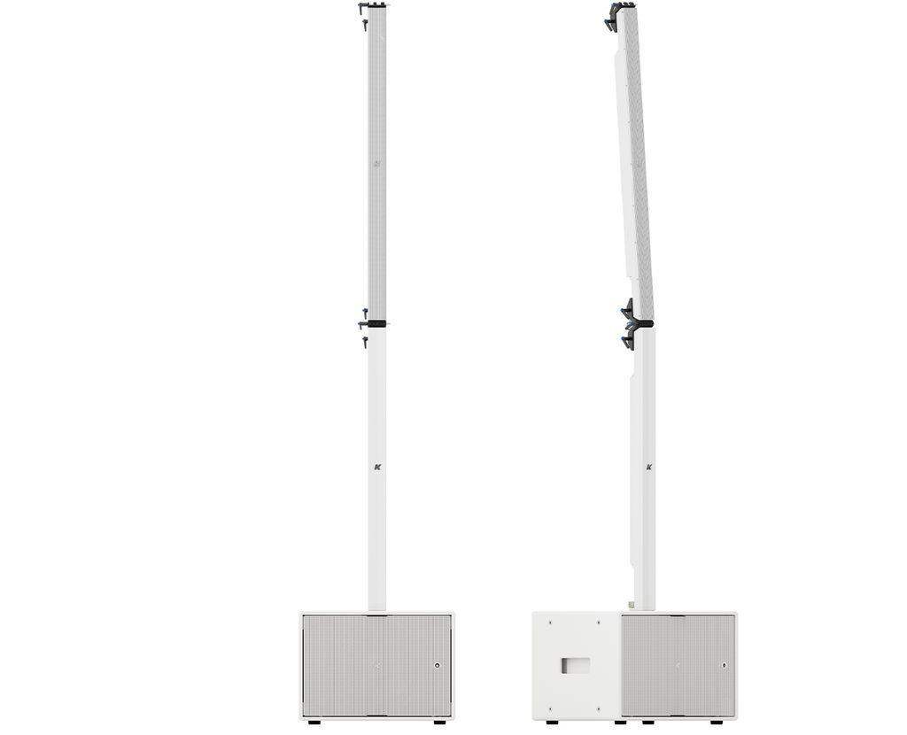 K-Array Pinnacle KR102WP II Passive stereo system composed of 2 KS1P I + 2 KK102 I + 1 KA104 + mounting hardware (White) - Creation Networks