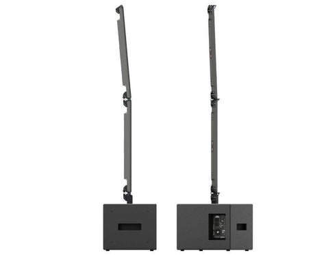 K-Array Pinnacle KR202 II Powered stereo system composed of 1 KS2 I + 1 KS2P I + 4 KK102 I + mounting hardware (Black) - Creation Networks