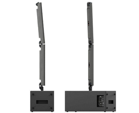 K-Array Pinnacle KR802 II Powered stereo system composed of 1 KS4 I + 1 KS4P I + 4 KY102 + mounting hardware (Black) - Creation Networks