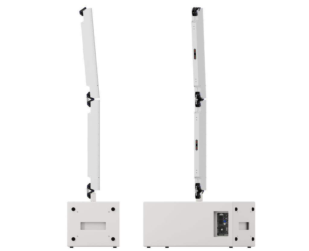 K-Array Pinnacle KR802W II Powered stereo system composed of 1 KS4 I + 1 KS4P I + 4 KY102 + mounting hardware (White) - Creation Networks