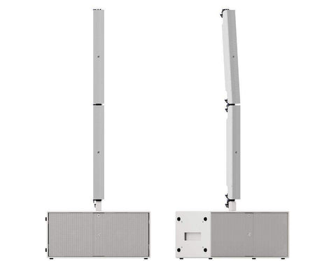 K-Array Pinnacle KR802W II Powered stereo system composed of 1 KS4 I + 1 KS4P I + 4 KY102 + mounting hardware (White) - Creation Networks