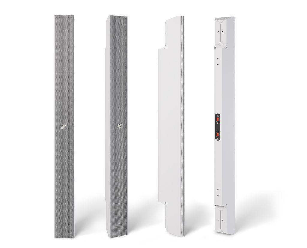K-Array Python KP102W I 100cm-long, variable beam stainless steel line array element with 12x3" cones-BLK (connecting hardware NOT included, White) - Creation Networks