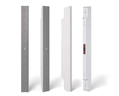 K-Array Python KP102W I 100cm-long, variable beam stainless steel line array element with 12x3" cones-BLK (connecting hardware NOT included, White) - Creation Networks