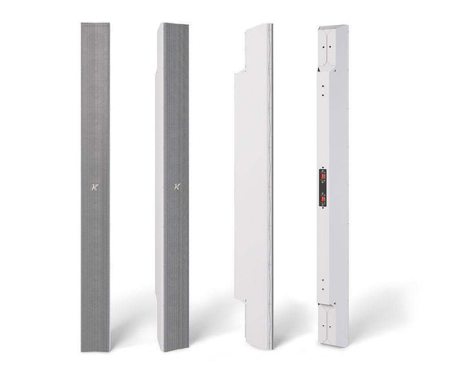 K-Array Python KP102W I 100cm-long, variable beam stainless steel line array element with 12x3" cones-BLK (connecting hardware NOT included, White) - Creation Networks