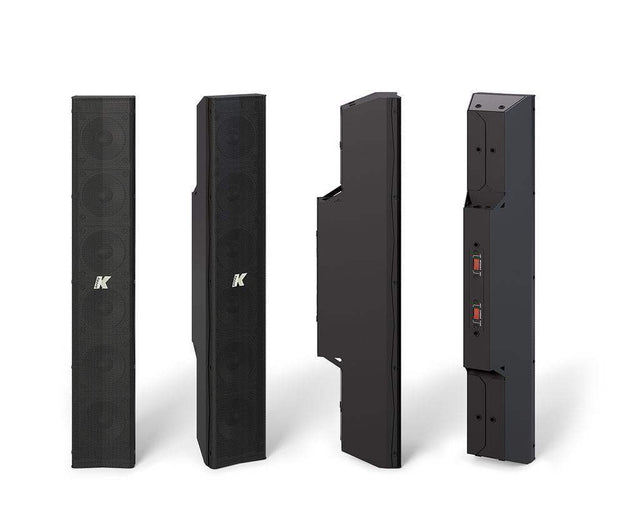 K-Array Python KP52-54 I 52cm-long, variable beam stainless steel line array element with 6x3" cones (connecting hardware NOT included, Black) - Creation Networks