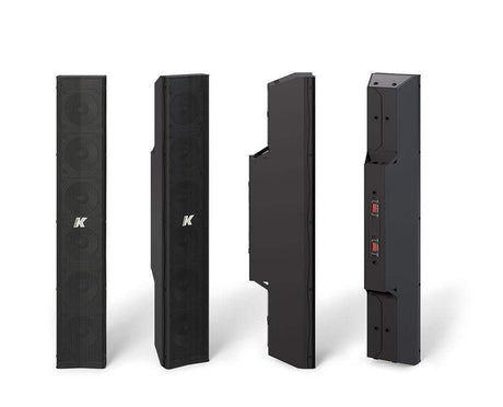 K-Array Python KP52 I 52cm-long, variable beam stainless steel line array element with 6x3" cones (connecting hardware NOT included, Black) - Creation Networks