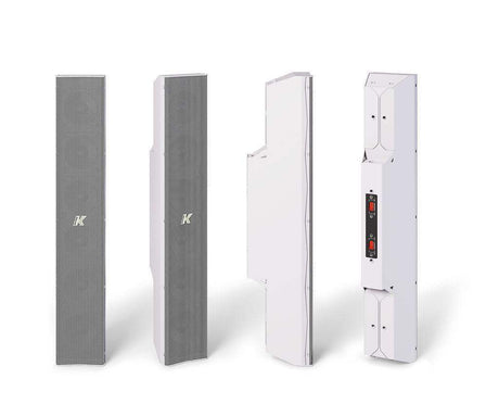 K-Array Python KP52W I 52cm-long, variable beam stainless steel line array element with 6x3" cones (connecting hardware NOT included, White) - Creation Networks