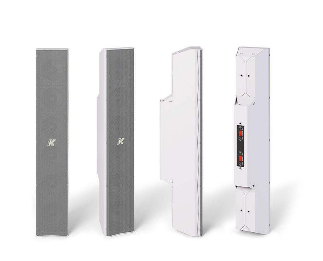 K-Array Python KP52W I 52cm-long, variable beam stainless steel line array element with 6x3" cones (connecting hardware NOT included, White) - Creation Networks