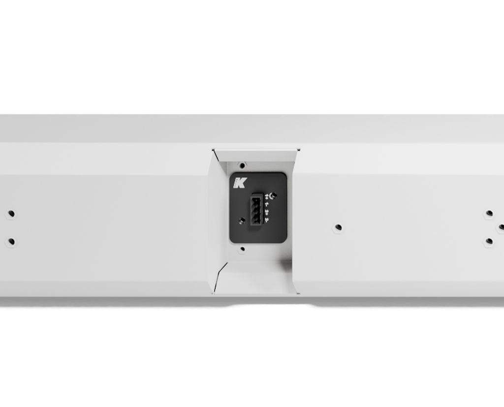 K-Array Rumble KU44W I Ultra-slim, 8/32Ω stainless steel passive subwoofer with 4x4" cones (White) - Creation Networks