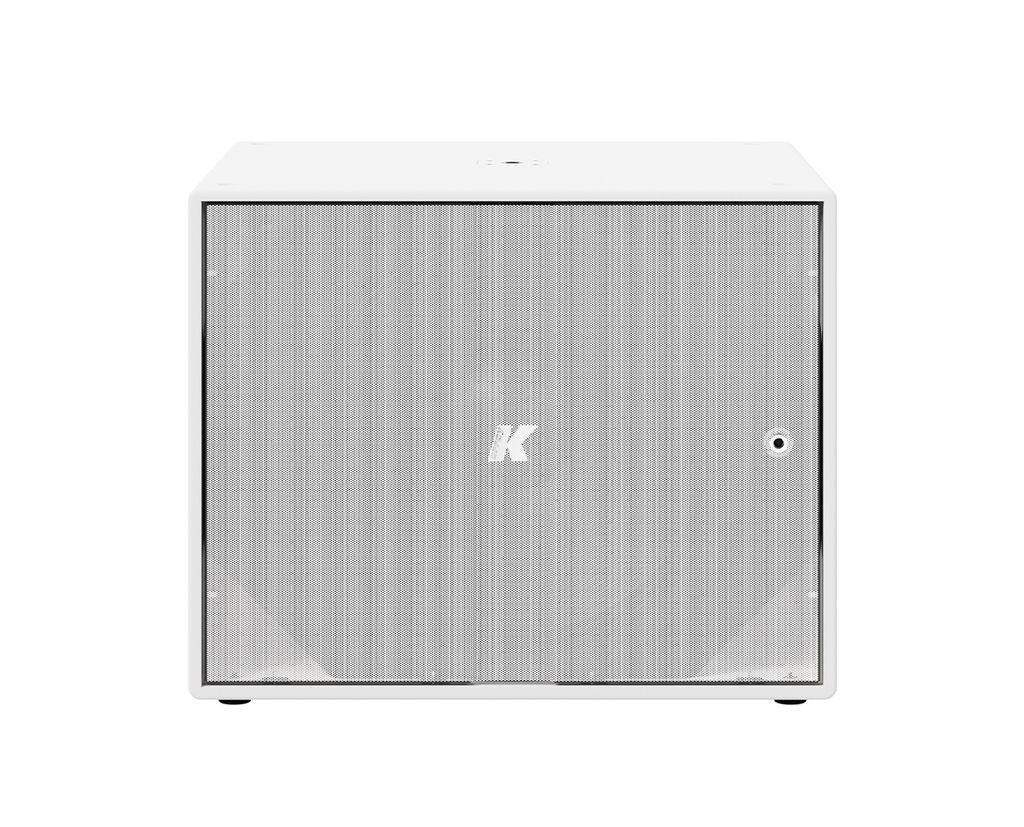 K-Array Thunder KS3W I Ultra-light, Self-Powered single 21” subwoofer with DSP and power outputs (White) - Creation Networks
