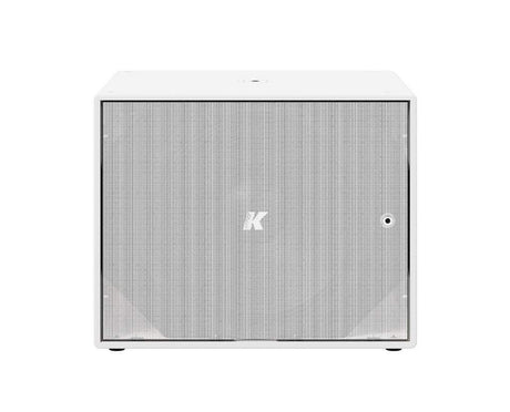 K-Array Thunder KS3W I Ultra-light, Self-Powered single 21” subwoofer with DSP and power outputs (White) - Creation Networks