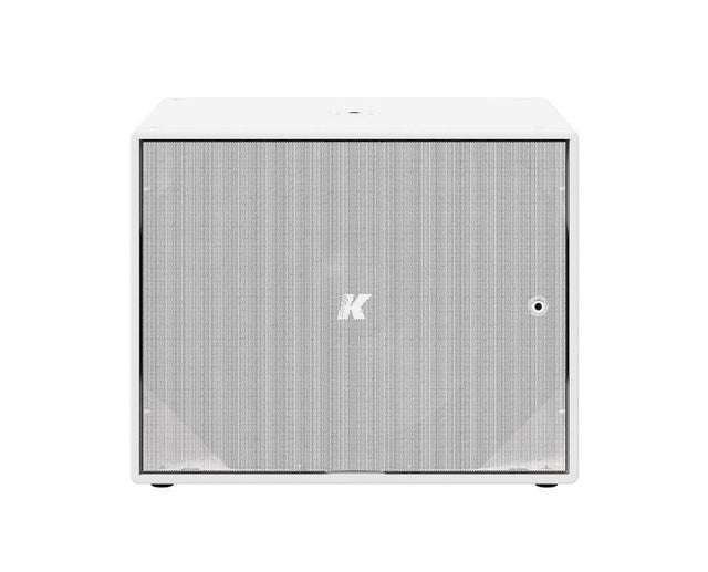 K-Array Thunder KS3W I Ultra-light, Self-Powered single 21” subwoofer with DSP and power outputs (White) - Creation Networks