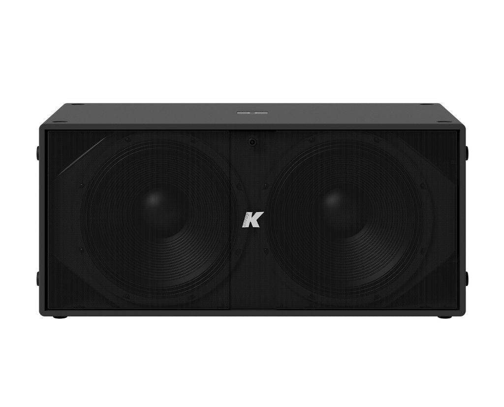 K-Array Thunder KS4 I Ultra-light, Self-Powered dual 18” subwoofer with DSP and power outputs (Black) - Creation Networks