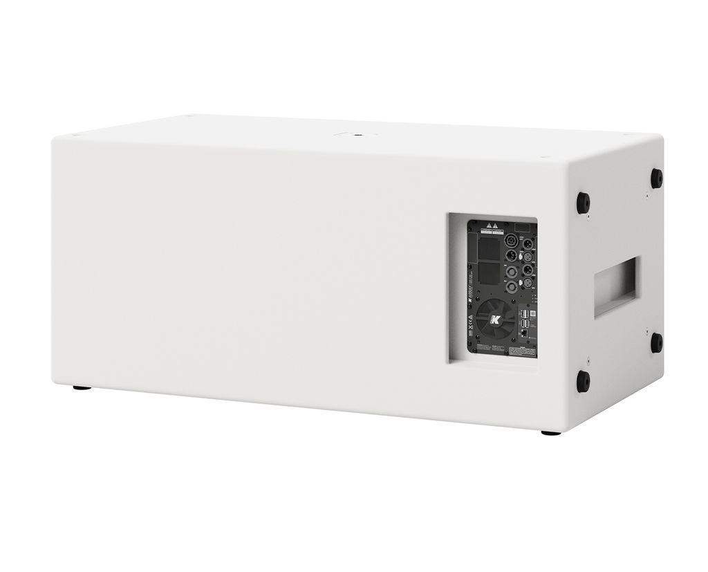 K-Array Thunder KS4W I Ultra-light, Self-Powered dual 18” subwoofer with DSP and power outputs (White) - Creation Networks
