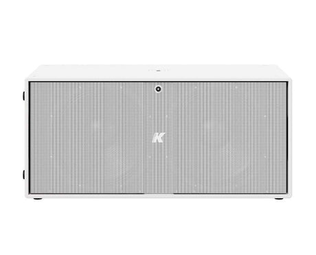 K-Array Thunder KS4W I Ultra-light, Self-Powered dual 18” subwoofer with DSP and power outputs (White) - Creation Networks