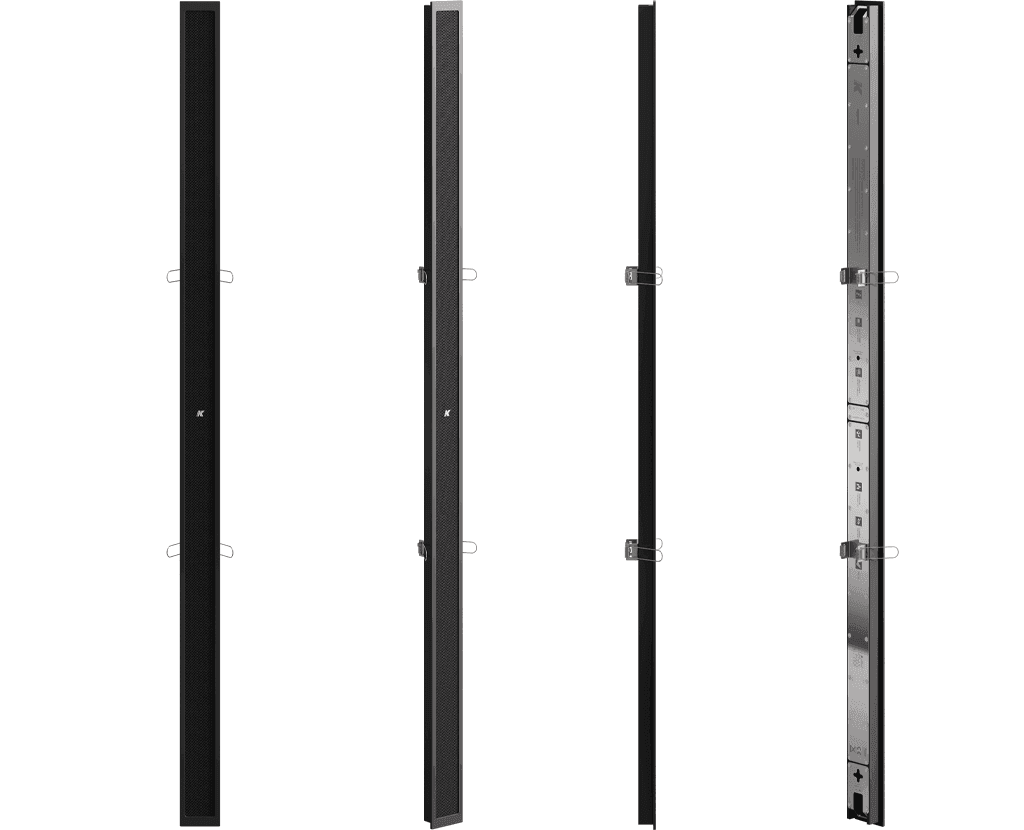 K-Array Vyper KV102R II Ultra-flat, 100cm-long, aluminum line array element with 16x1" cones, in-wall mounting version (Black) - Creation Networks