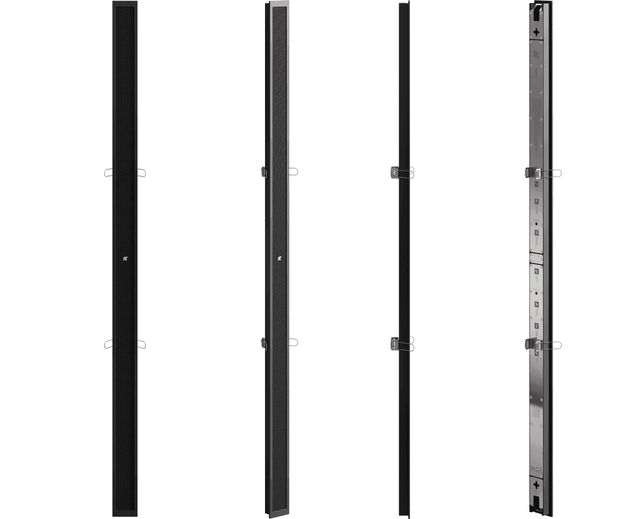 K-Array Vyper KV102R II Ultra-flat, 100cm-long, aluminum line array element with 16x1" cones, in-wall mounting version (Black) - Creation Networks