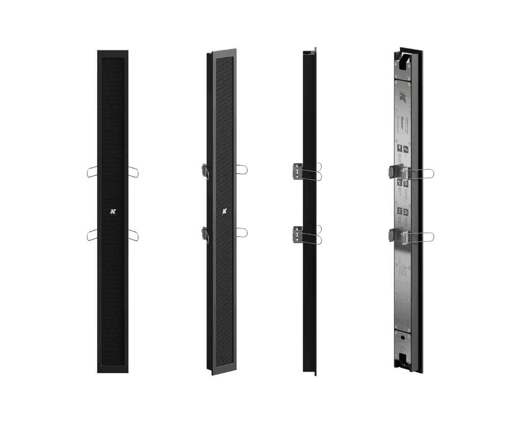 K-Array Vyper KV52R II Ultra-flat, 50cm-long, aluminum line array element with 8x1" cones, in-wall mounting version (Black) - Creation Networks
