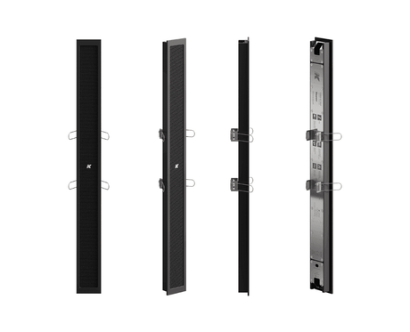 K-Array Vyper KV52R II Ultra-flat, 50cm-long, aluminum line array element with 8x1" cones, in-wall mounting version (Black) - Creation Networks