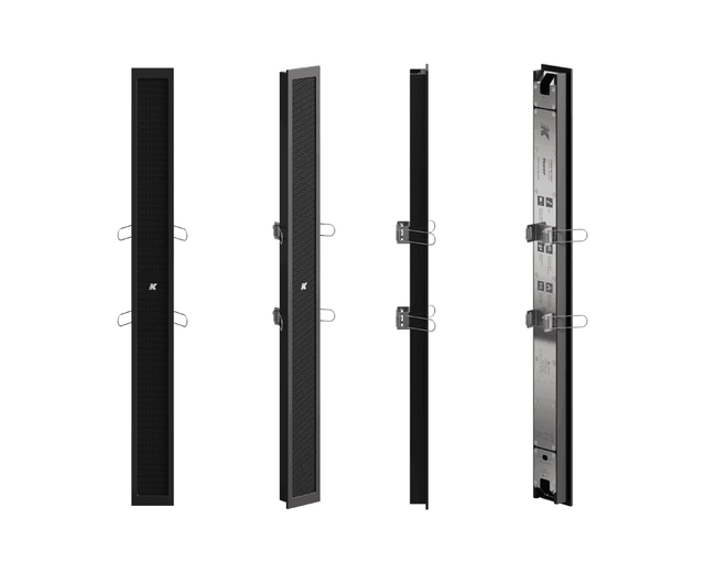 K-Array Vyper KV52R II Ultra-flat, 50cm-long, aluminum line array element with 8x1" cones, in-wall mounting version (Black) - Creation Networks
