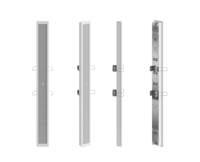 K-Array Vyper KV52RW II Ultra-flat, 50cm-long, aluminum line array element with 8x1" cones, in-wall mounting version (White) - Creation Networks