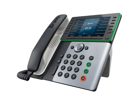 Poly Edge E550 IP Phone and PoE-enabled GSA/TAA Poly Voice Poly