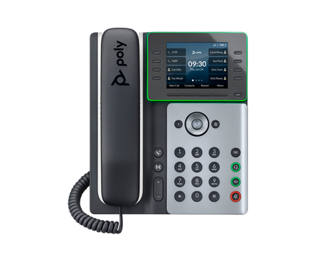 Poly Edge E300 IP Phone and PoE-enabled with Power Supply Poly Voice Poly