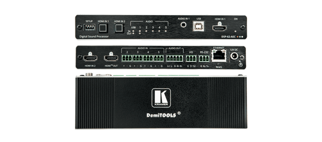 Kramer DSP-62-AEC 6x2 PoE Audio Matrix with DSP and AEC - Creation Networks