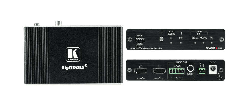Kramer FC-46H2 4K HDR HDMI Audio De–embedder - Creation Networks