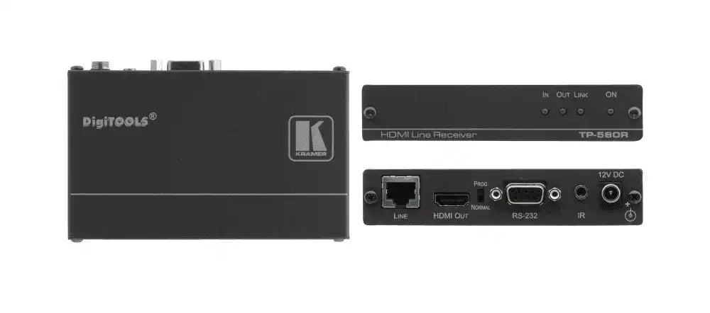 Kramer TP-580R 4K60 4:2:0 HDMI HDCP 2.2 Receiver with RS232 & IR over LongReach HDBaseT - Creation Networks