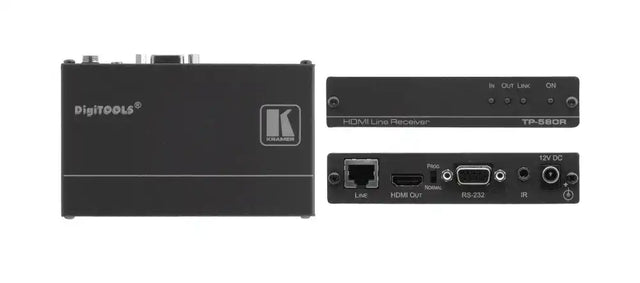 Kramer TP-580R 4K60 4:2:0 HDMI HDCP 2.2 Receiver with RS232 & IR over LongReach HDBaseT - Creation Networks